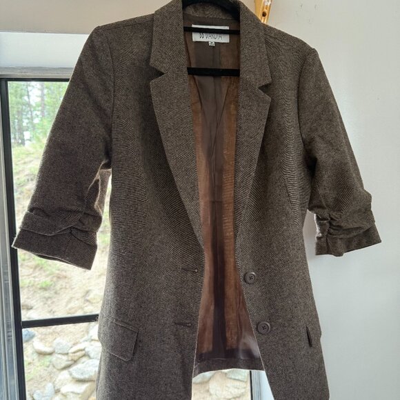 ANTHROPOLOGIE BB DAKOTA | Brown Elbow-Length Blazer, Size Medium - Picture 1 of 4
